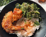 Foto langkah ke 7 dari resep Ayam Goreng 5 Bahan dan Bayam Krispi.