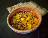 A picture of step 4 of Curry cholay.