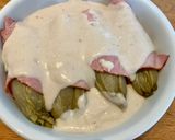 A picture of step 6 of Endives with Ham, Almond Milk Béchamel, and Lemon Zest.