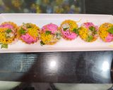 A picture of step 4 of Colourful fireless vegetable canapes chat.