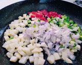 A picture of step 1 of Veg tortillas.