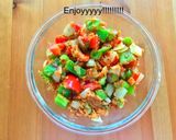 A picture of step 5 of Capsicum Fry.
