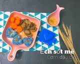 Hình bước làm 3 của món Ếch sốt mè cho bé 1Y