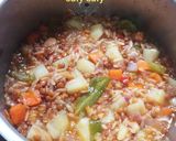 A picture of step 6 of Brown Lentils with Vegetables and Pasta.