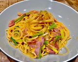 A picture of step 4 of Carbonara with Leek.