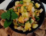 A picture of step 2 of Pineapple salsa.