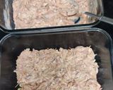 A picture of step 5 of Kunafa Arabic sweet.