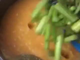 Sayur lompong atau batangkeladi kuah pedas