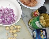 A picture of step 2 of Penne Alfredo pasta.