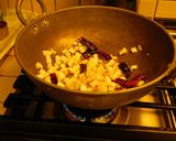 A picture of step 3 of Kabuli chana Sundal (Garbanzo beans).