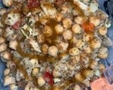 A picture of step 3 of Chatpati chana chat.