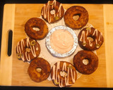A picture of step 4 of Potatoes and pasta doughnut kabab.