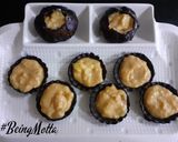 A picture of step 5 of Chocolate Peach Tarts.
