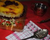 A picture of step 30 of Persian upside down rice (Tahchin-e Morgh).