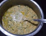A picture of step 3 of Methi ke gote (Methi na gota- Gujarati Farsan).
