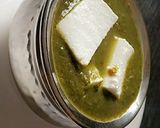 A picture of step 4 of Palak paneer.