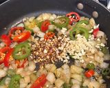 A picture of step 2 of Chicken Arrabbiata.
