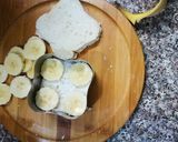 A picture of step 5 of Bread🍞 Banana🍌 cream cheese dessert.