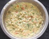 A picture of step 4 of Moong dal cabbege uttapa.