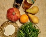 Gránátalmás-körtés rukkola saláta 🍐🍊 recept fázis 1 fotója