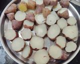A picture of step 4 of Sweet potato in sugar syrup.