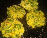 A picture of step 4 of  PALANGA SAGA BHAJASpinach fritters.