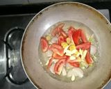 A picture of step 3 of Aloo Palak.