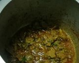 A picture of step 3 of Sukha Gosht.