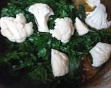 A picture of step 4 of Mutton palak gobhi.