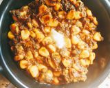 A picture of step 7 of Palak corn sabji.