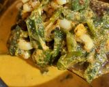 A picture of step 6 of Black eye-pea Malabar Spinach Curry (No oil).