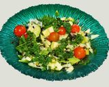 A picture of step 4 of Summer Salad – Wild rice with veggies, nuts, and cranberries.