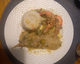 Foto del paso 1 de la receta: Colas de rape y gambas en salsa verde y arroz basmati
