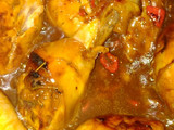 Pollo caramelizado al ají topito de la casa