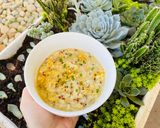 Hình bước làm 3 của món Súp nui hạt quinoa trứng