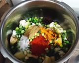 A picture of step 4 of Undhiyu.