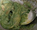 A picture of step 3 of Palak paneer.