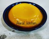 A picture of step 4 of Caramel flan.