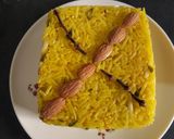 A picture of step 8 of Kesariya chawal.