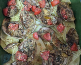 Foto del paso 2 de la receta: Merluza al horno con papas y batatas 🐟