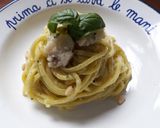 Foto del passaggio 4 della ricetta Tagliolini con rana pescatrice e pesto