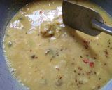 A picture of step 4 of Palak Puri with Dam aloo.