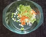 A picture of step 2 of Kurkure Bhel.