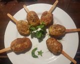 A picture of step 5 of Chicken haramasala popsicles.