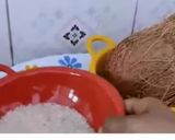 नारियल और चावल के पैनकेक रेसिपी चरण 1 फोटो