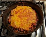 A picture of step 3 of Cast Iron Skillet Layered Nacho Dip.