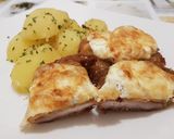 Sütőben sült tejfölös-fokhagymás rántott sertéskaraj recept fázis 7 fotója