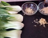 A picture of step 1 of My Sesame Pak Choi Ginger + Smoked Garlic. 😍.