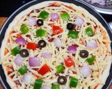A picture of step 9 of Chicken pizza.