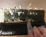 A picture of step 8 of Japanese Big Sushi Roll.